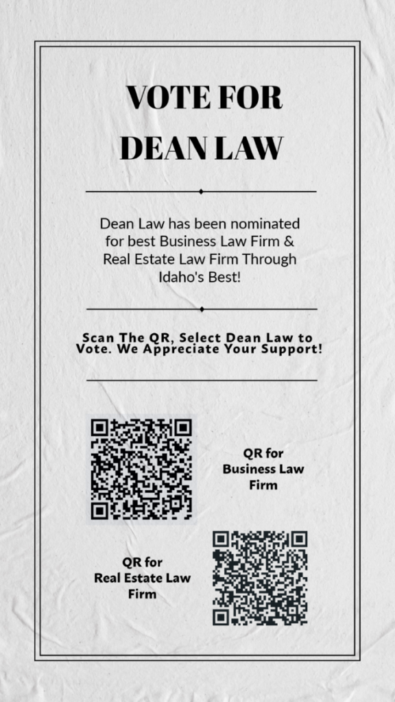 Vote for Dean Law in Best of Idaho - QR Code